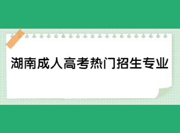 湖南成人高考熱門招生專業